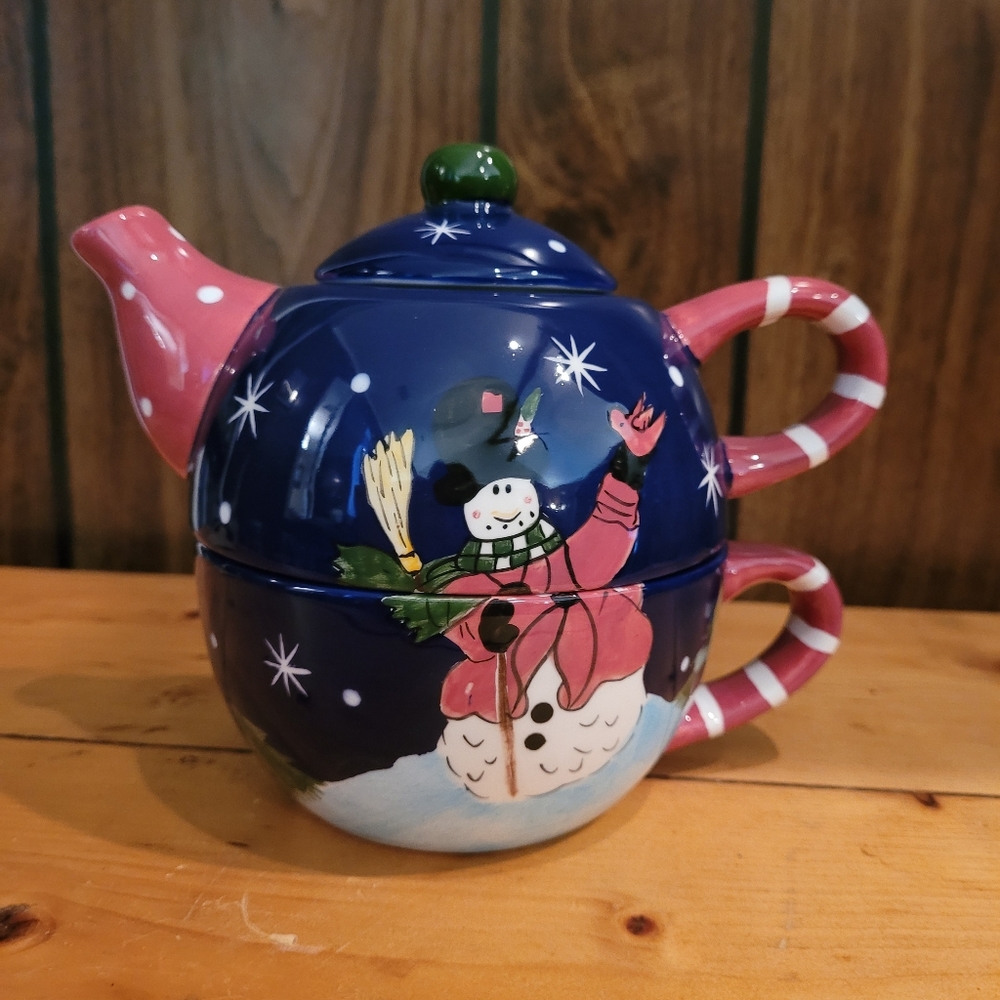 Scott's Snowy night teapot/mug
